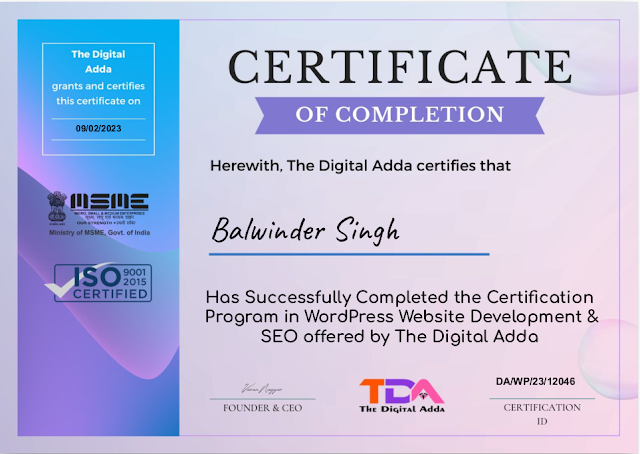 digital marketing certification by digital adda