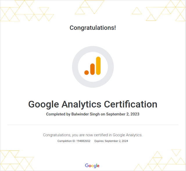 google analytics certification
